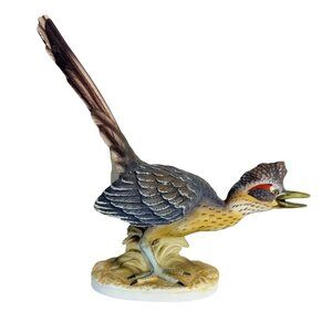 Realistic Roadrunner Figurine VTG Bird Collectible Wildlife Nature by Lefton REA